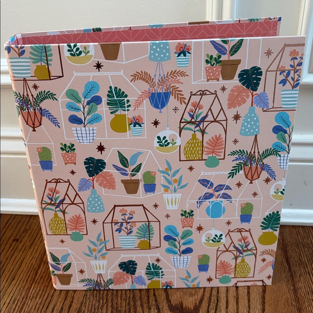 Set of 2 Binders -Floral and Botanical Patterned Binders New